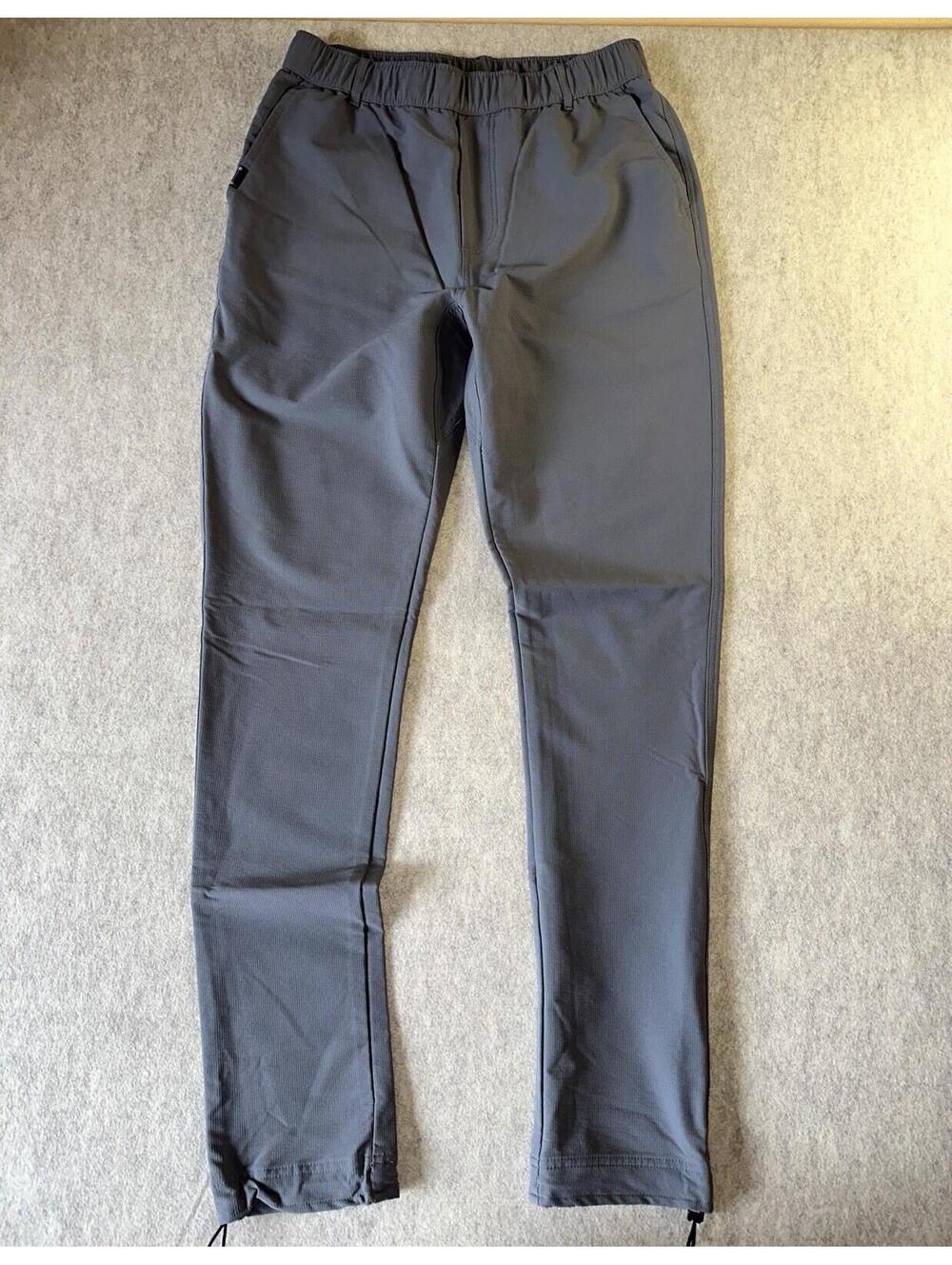 BARBELL APPAREL Rip Stop Gray Nylon Ankle Cordlocks Athletic XL Pants Pull On